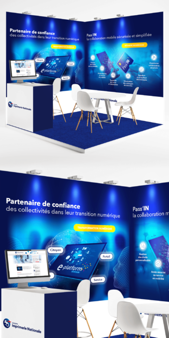 Création et réalisation d'un stand pour le Groupe Imprimerie Nationale